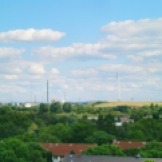 Blick vom Energiebunker auf Wilhelmsburg